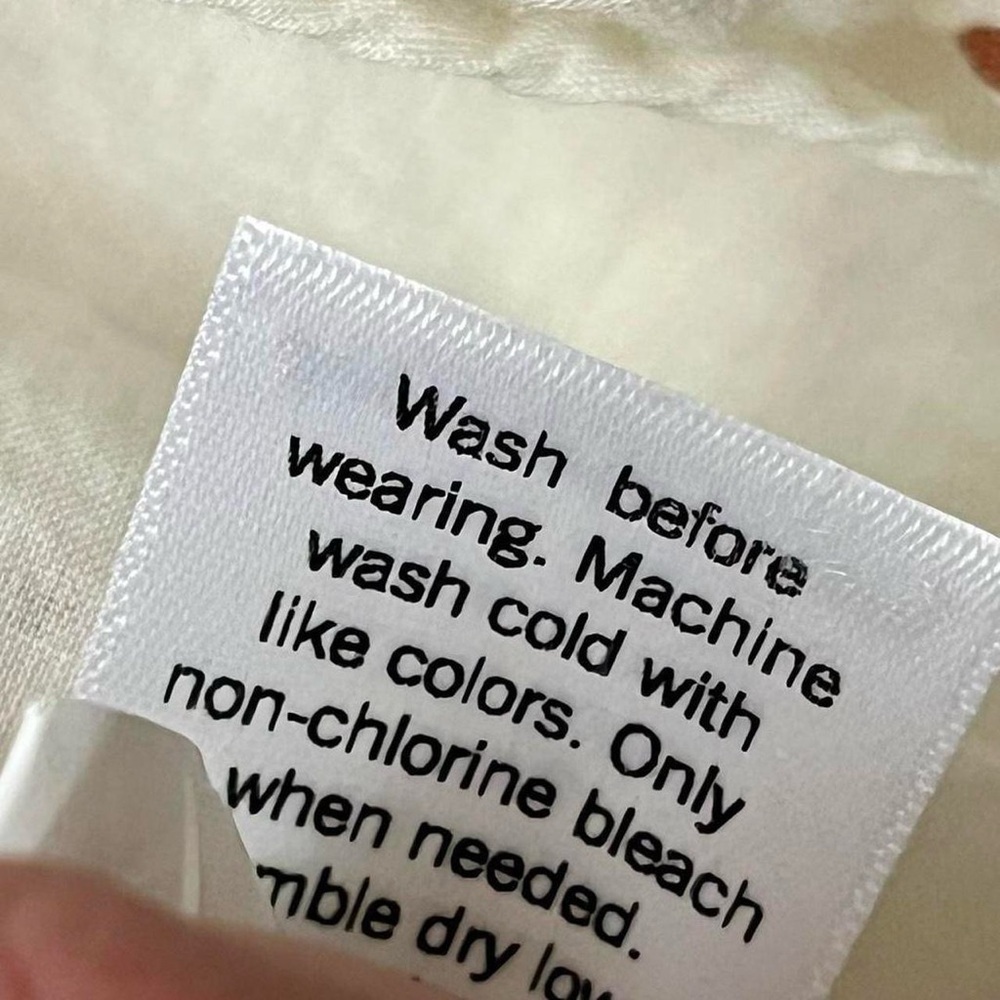 LC Lauren Conrad Cream Polka Dot Ruffle Wrap Blouse - Picture 7 of 9